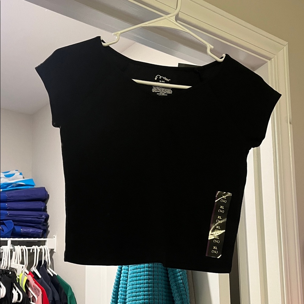Art Class Black Crop Top